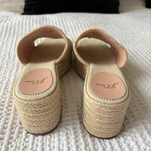 J. Crew Cream Espadrille Platform Sandals